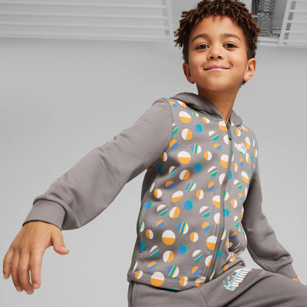 Felpa con cappuccio PUMA per bambini, ESS+ Summer Camp: estate, gioco e colore!