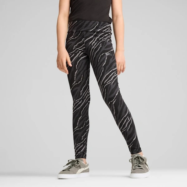 PUMA Leggings per bambini audaci: ESS+ ANIMAL, stile selvaggio e comfort assicurato, pronti all'avventura!